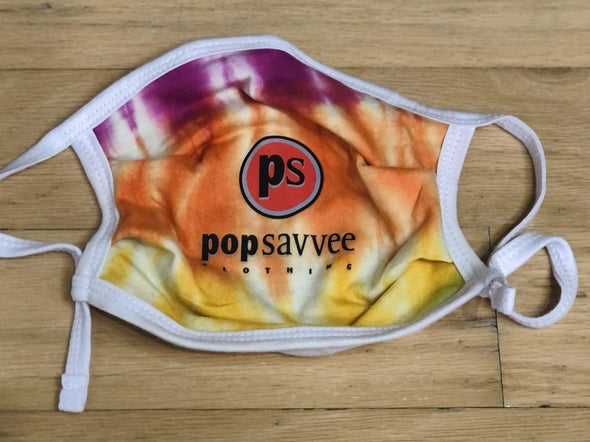 Pop Savvee Clothing Accessories 4.75"H x 7" W / Tie-Dye - Pop Savvee Clothing / Cotton Custom 2-Ply Cotton Face Mask by Pop Savvee Clothing