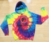 Pop Savvee Clothing Hoodies Multi-Color Tie-Dye Hoodie With Red “Pop Savvee Clothing” Logo