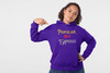 Pop Savvee Clothing Hoodies S / Purple / Cotton/Polyester Heavy Blend Streetwear Hoodie With “Popular Not Famous” Logo