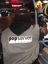 Pop Savvee Clothing Jackets Custom Grey and Black Leather Varsity Letterman Jacket With “Pop Savvee Clothing” Chenille Embroidery