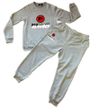 Pop Savvee Clothing Jogging Suits S / Cotton/Polyester / Black Unisex Heather Grey Sweat Suit With “Pop Savvee Clothing” Chenille Embroidery