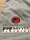 Pop Savvee Clothing Jogging Suits Unisex Heather Grey Sweat Suit With “Pop Savvee Clothing” Chenille Embroidery