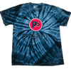 Pop Savvee Clothing Shirts S / Cotton / Black Tie-Dye Black Tie-Dye Short Sleeve Crewneck T-Shirt With Red “Pop Savvee Clothing” Logo