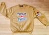 Pop Savvee Clothing Sweatshirts Old Gold Unisex Sweatshirt With “Popular Not Famous” Chenille Embroidery