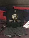 Pop Sexxee Intimates Sleepwear Crewneck Fashion Tee With Metallic Silver and Metallic Gold “Pop Sexxee Intimates” Logo (M)