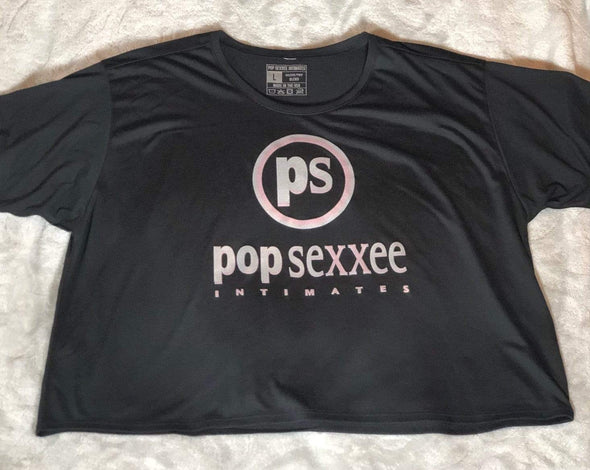 Pop Sexxee Intimates Sleepwear Flowy Boxy Tee With Metallic Silver and Metallic Rose Gold “Pop Sexxee Intimates” Logo (W)