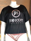 Pop Sexxee Intimates Sleepwear Flowy Boxy Tee With Metallic Silver and Metallic Rose Gold “Pop Sexxee Intimates” Logo (W)