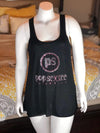 Pop Sexxee Intimates Sleepwear Rhinestone Flowy Racerback Tank With Metallic Silver and Metallic Rose Gold “Pop Sexxee Intimates” Logo (W)